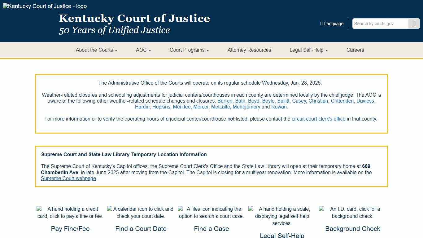 Kentucky Court of Justice - Kentucky Court of Justice