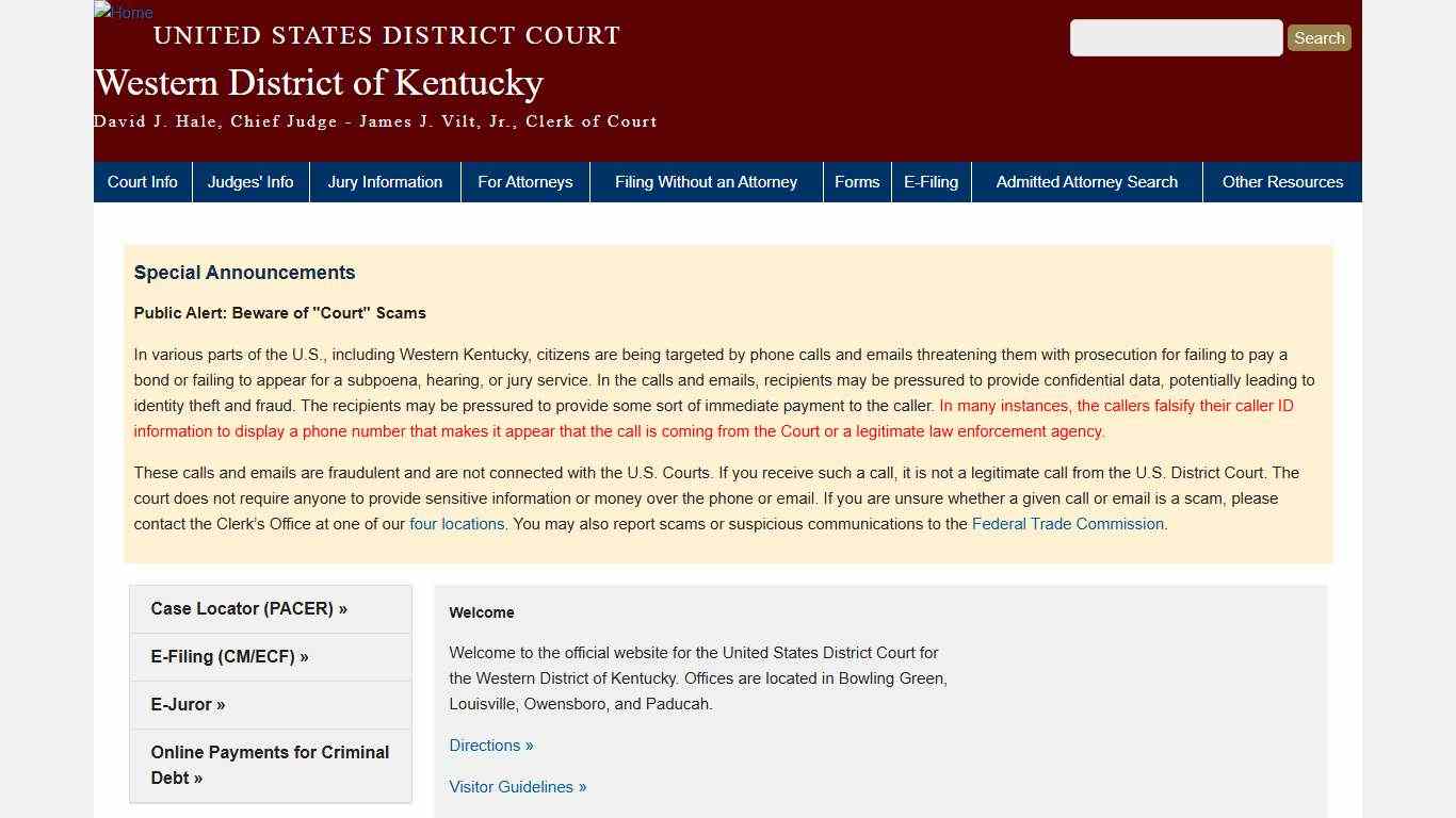 Western District of Kentucky United States District Court